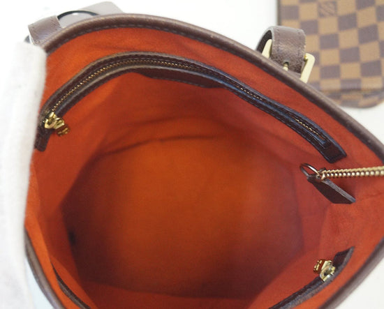 Brown Louis Vuitton Damier Ebene Marais Bucket Bag – Designer Revival