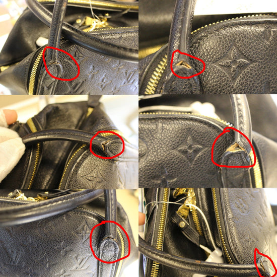 Louis Vuitton Black Monogram Empreinte Marais MM Bag Louis