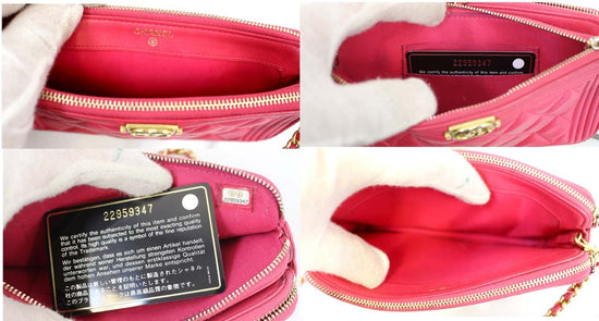 Chanel Le Boy Wallet on Chain Woc Double Zip Clutch Crossbody Bag