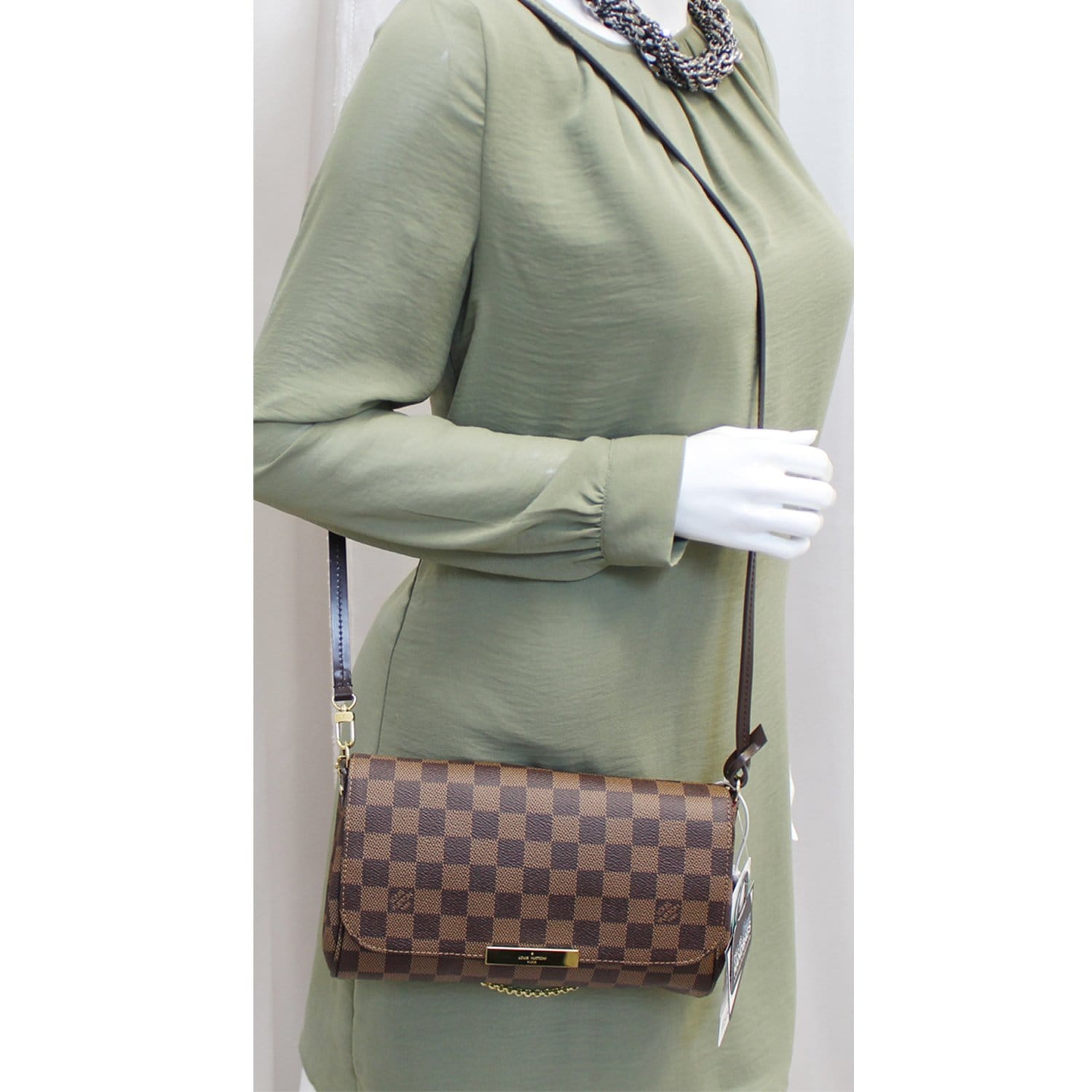 Louis Vuitton Damier Ebene Favorite MM - Brown Crossbody Bags