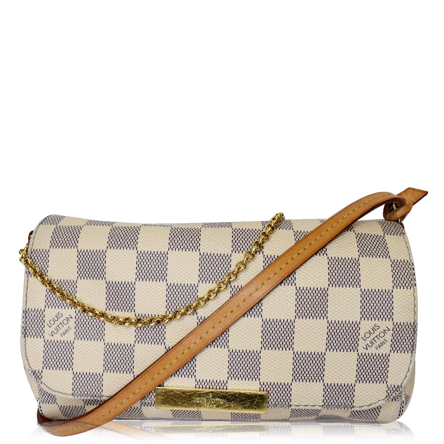 LOUIS VUITTON Favorite PM Damier Azur Crossbody Bag White - 15% OFF