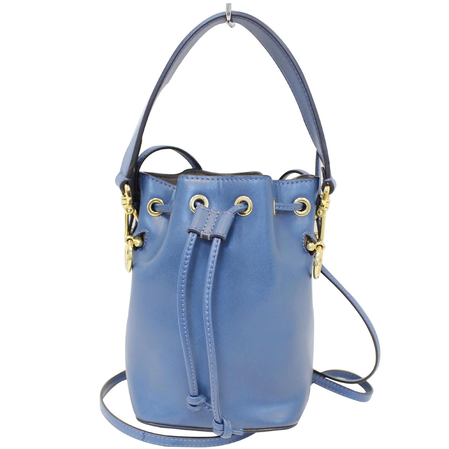 Fendi Women's Mon Tresor Mini Leather Bucket Bag - Blue