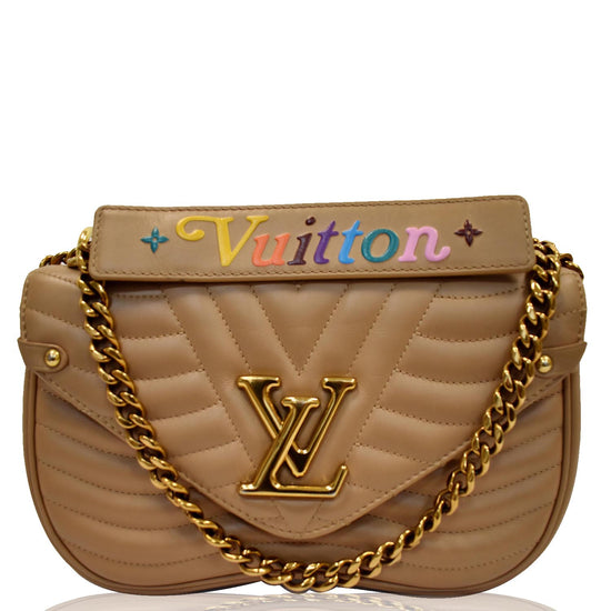 Louis Vuitton New Wave Chain Bag 80s Music Patches MM Black in Smooth  Calfskin with Gold-tone - US