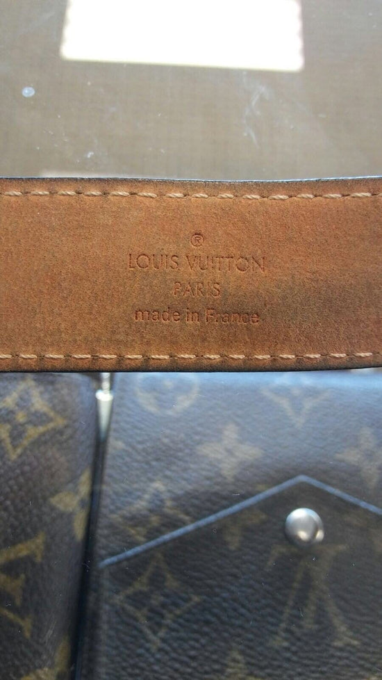 Louis Vuitton Damier Ebene Lv Logo Initials Size 90/36 Belt