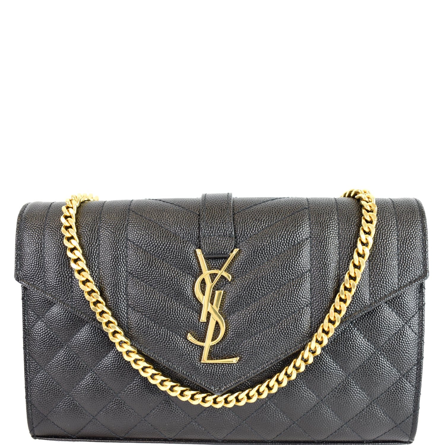 Envelope leather handbag Saint Laurent Black in Leather - 34307611