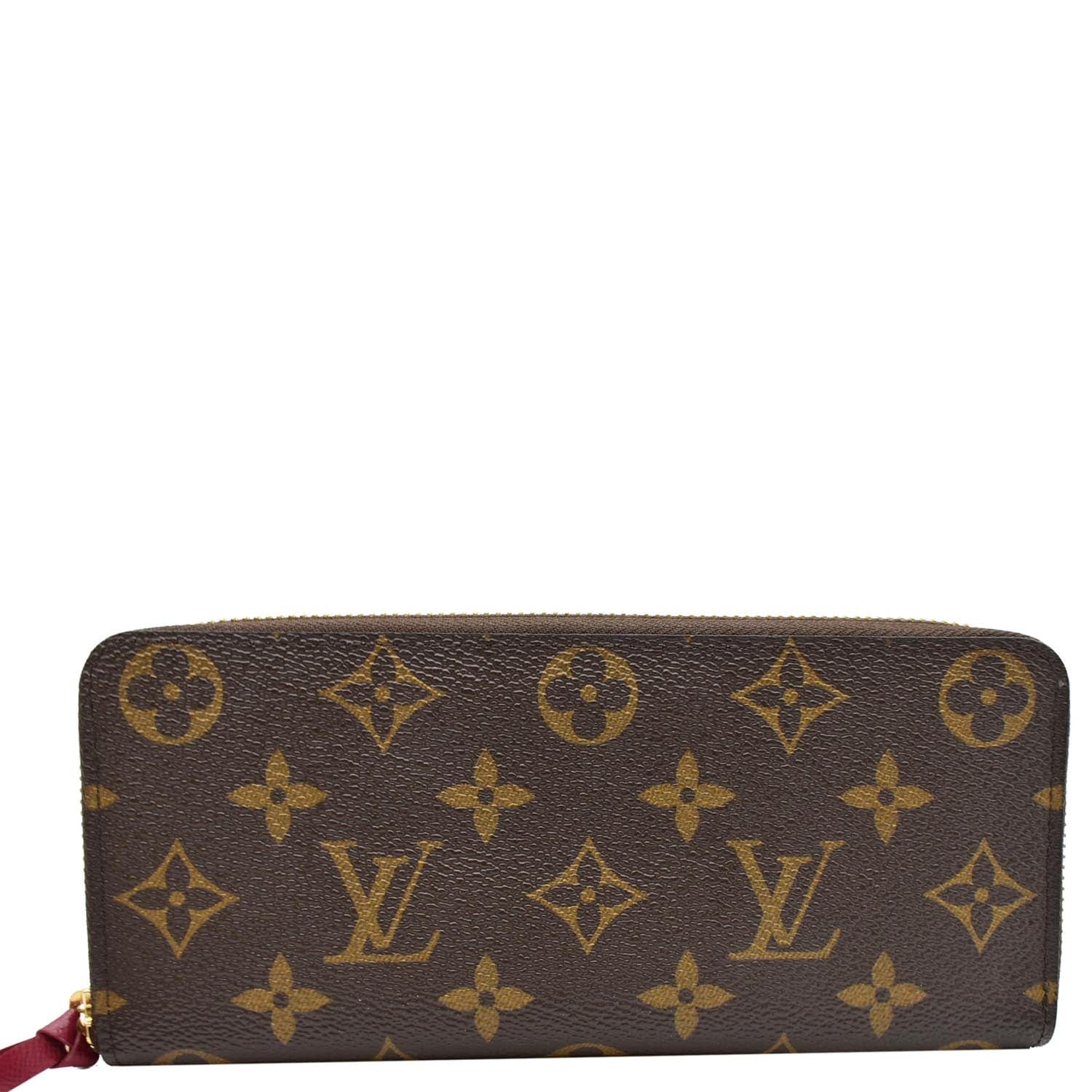 Clemence Wallet in Monogram, Colored Leather Zip