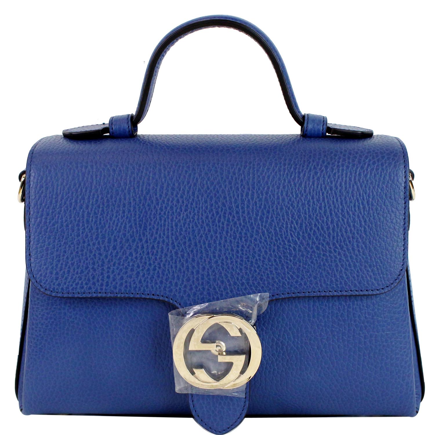 Gucci Interlocking G Shoulder Bag Small Mineral Blue