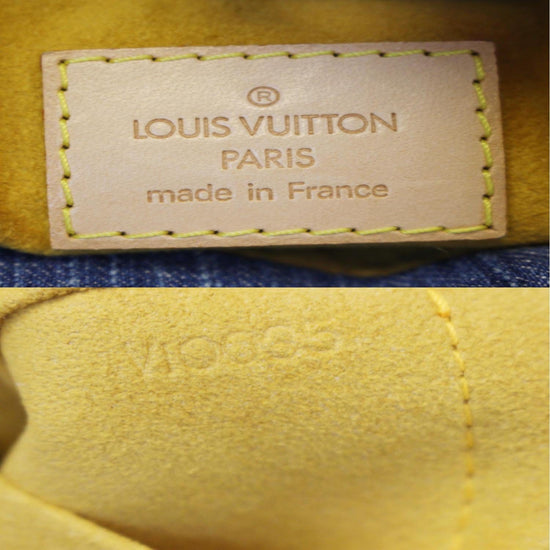 LOUIS VUITTON Pleaty Monogram Denim Satchel Bag Blue-US