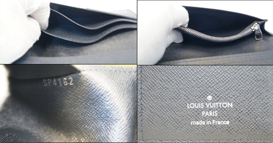 Louis Vuitton, Bags, Louis Vuitton Taiga Portefeuille Brazza Wallet Black  Lv