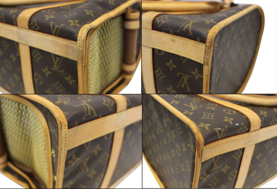 Louis Vuitton Monogram Canvas Sac Chien Dog Pet Carrier Bag In Box