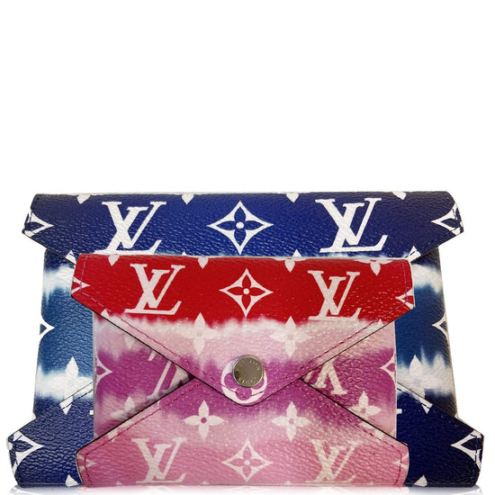 Louis Vuitton Envelope Pouch Monogram By the Pool Kirigami MM Blue in  Coated Canvas with Gold-tone - US