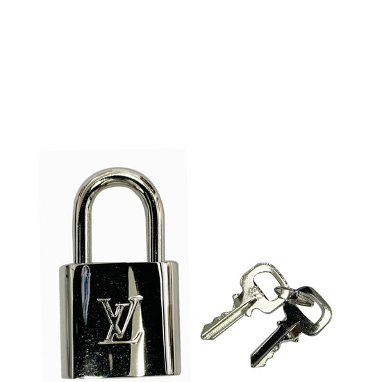 Louis Vuitton Padlock & 2 Keys Silver Bag Charm Num 310