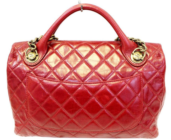 CHANEL, Bags, Chanel Calfskin Castle Rock Bowling Bag