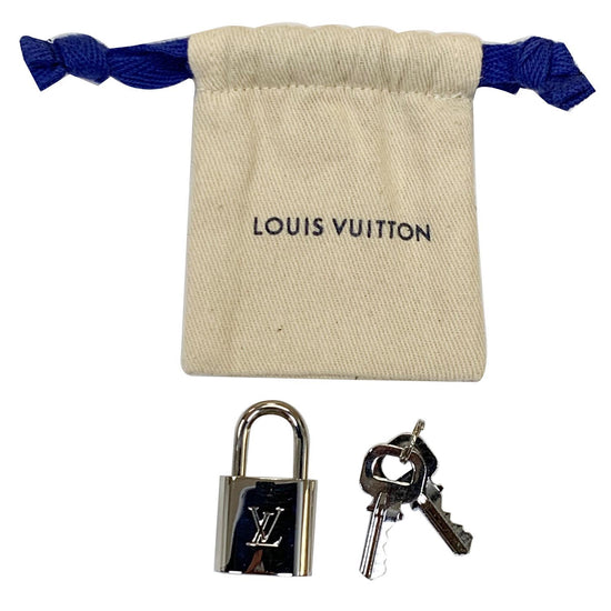 Louis Vuitton Padlock & 2 Keys Silver Bag Charm Num 453