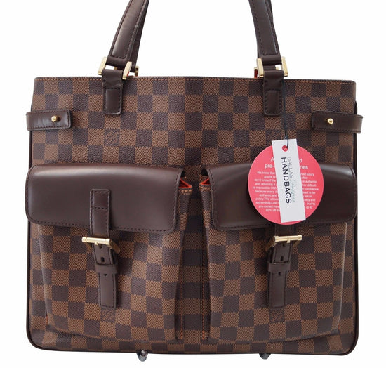 Louis Vuitton Damier Ebene Uzes Canvas Tote Bag (pre-owned) in Brown