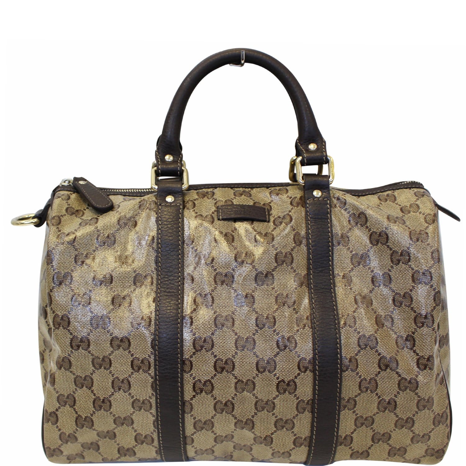 Gucci Bag Boston Speedy Logo GG Monogram Crystal Canvas for Sale