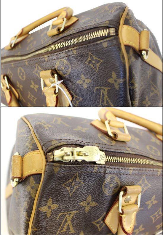 Auth Louis Vuitton Monogram Canvas SPEEDY BANDOULIÈRE 30