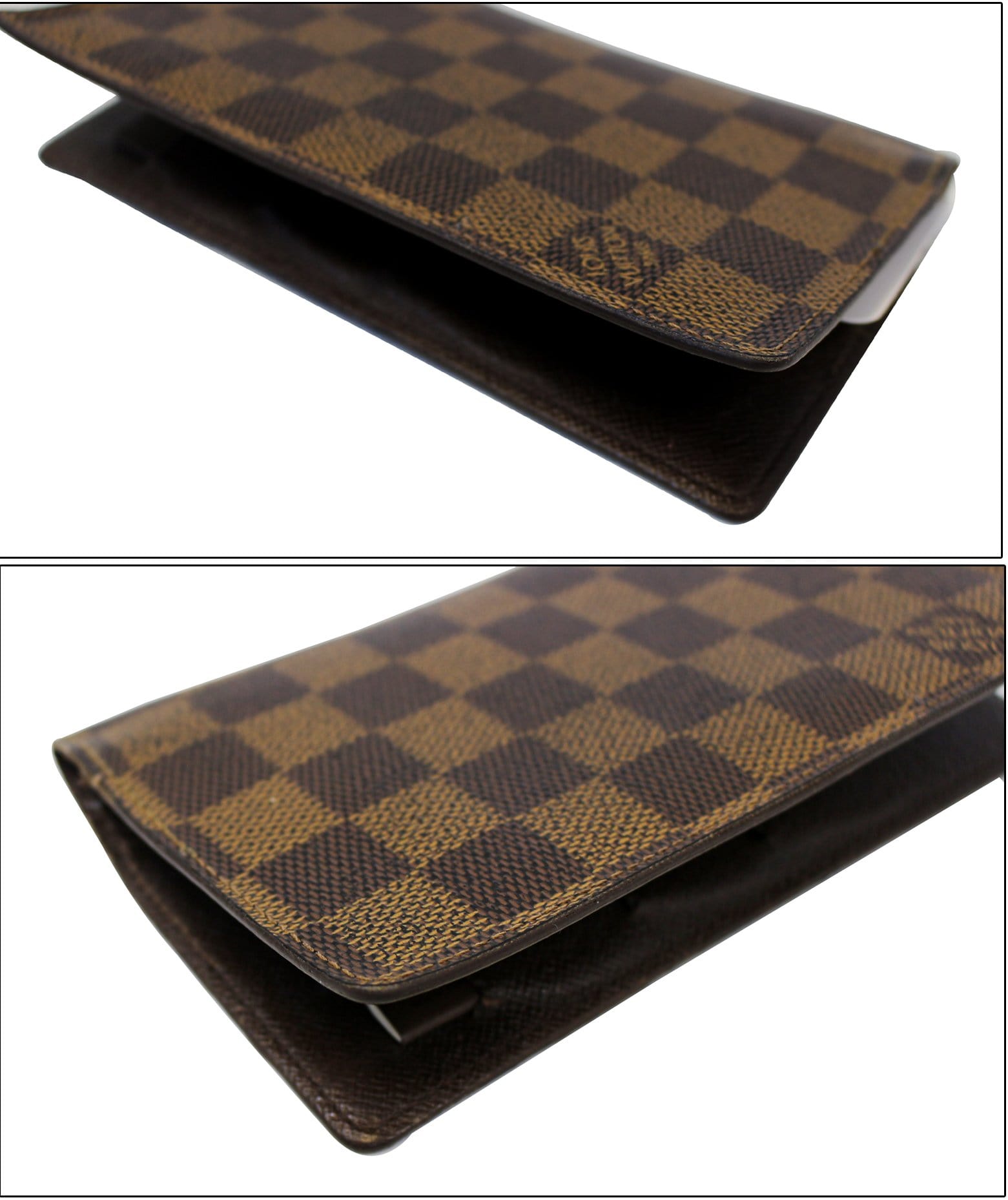 Louis Vuitton Damier Ebene Card Holder Brown For Women