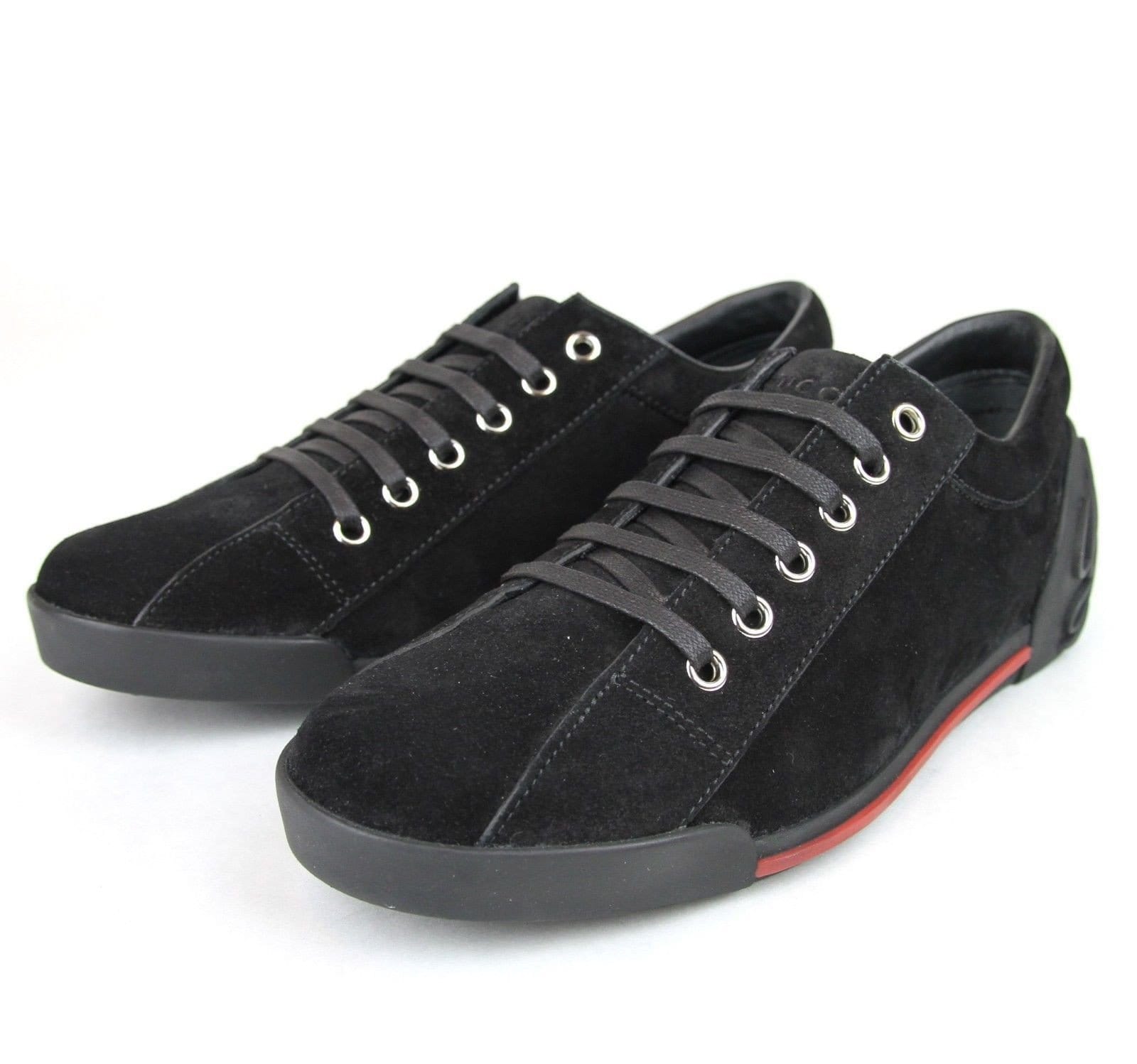 Gucci Sneakers - Gucci Women Black Sneakers Suede Trainer