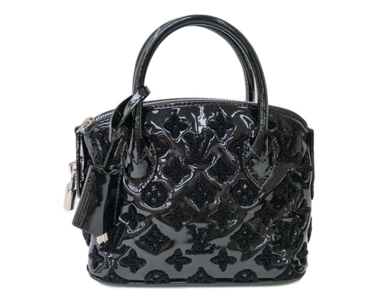 Louis Vuitton Fascination Lockit Handbag Patent Lambskin BB Black 221769323