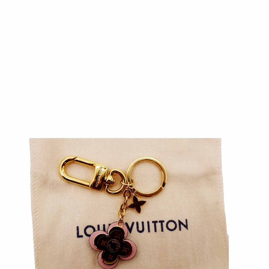 Louis Vuitton Pink/Red Leather Blooming Flowers Totem Key Holder and Bag Charm