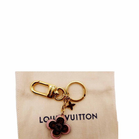 LOUIS VUITTON Blooming Flowers Chain Bag Charm and Key Holder Pink