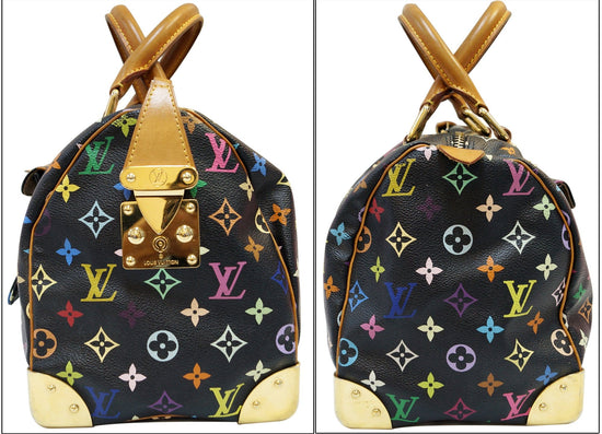 Speedy 30 Black Multicolor Monogram – Keeks Designer Handbags