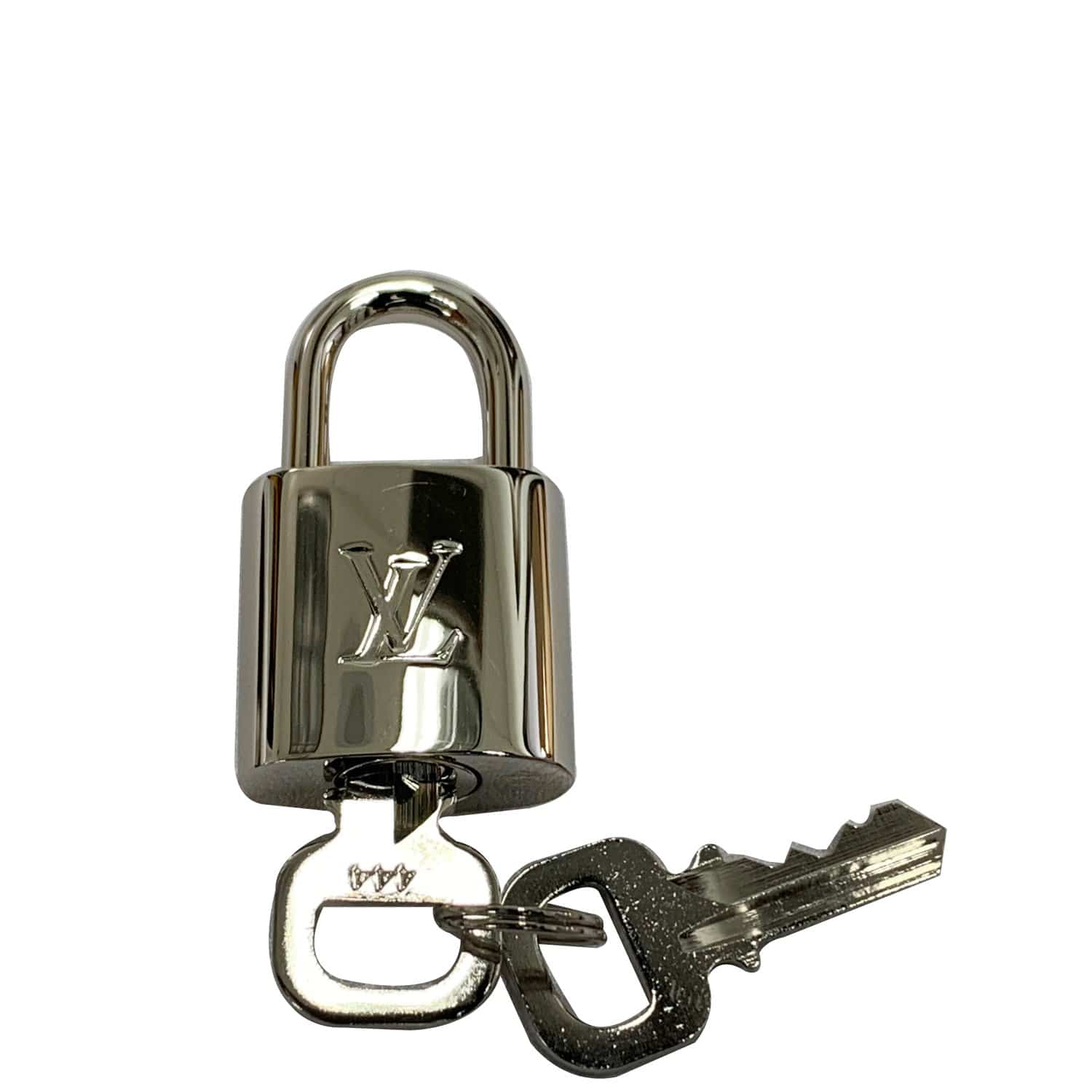 Louis Vuitton Silver Lock and Key Set Padlock Bag Charm 9LV1104 ref.409323  - Joli Closet