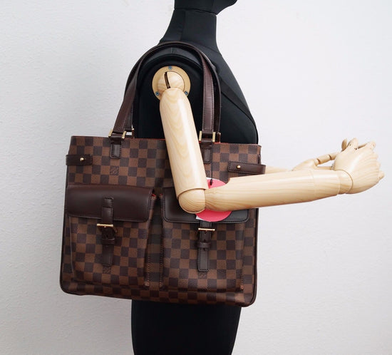 Louis Vuitton Damier Ebene Uzes Canvas Tote Bag (pre-owned) in