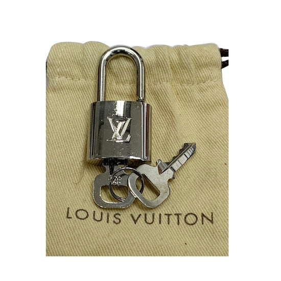LOUIS VUITTON Padlock Lock & Key matt silver