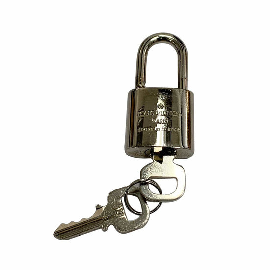 Louis Vuitton #432 Silver Lock and Key Set Padlock Cadena Keepall Graphite  ref.297732 - Joli Closet