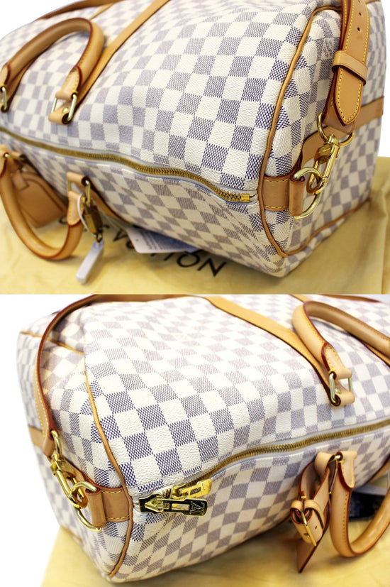 Louis Vuitton Keepall Bandouliere 55 Duffle Bag Damier Azur N41429 MB2089  88952