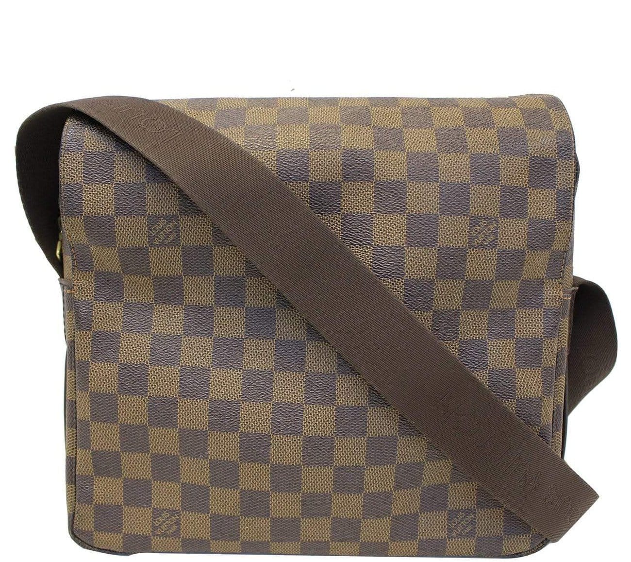 Louis Vuitton Damier Ebene Canvas Naviglio Shoulder Messenger Bag Briefcase