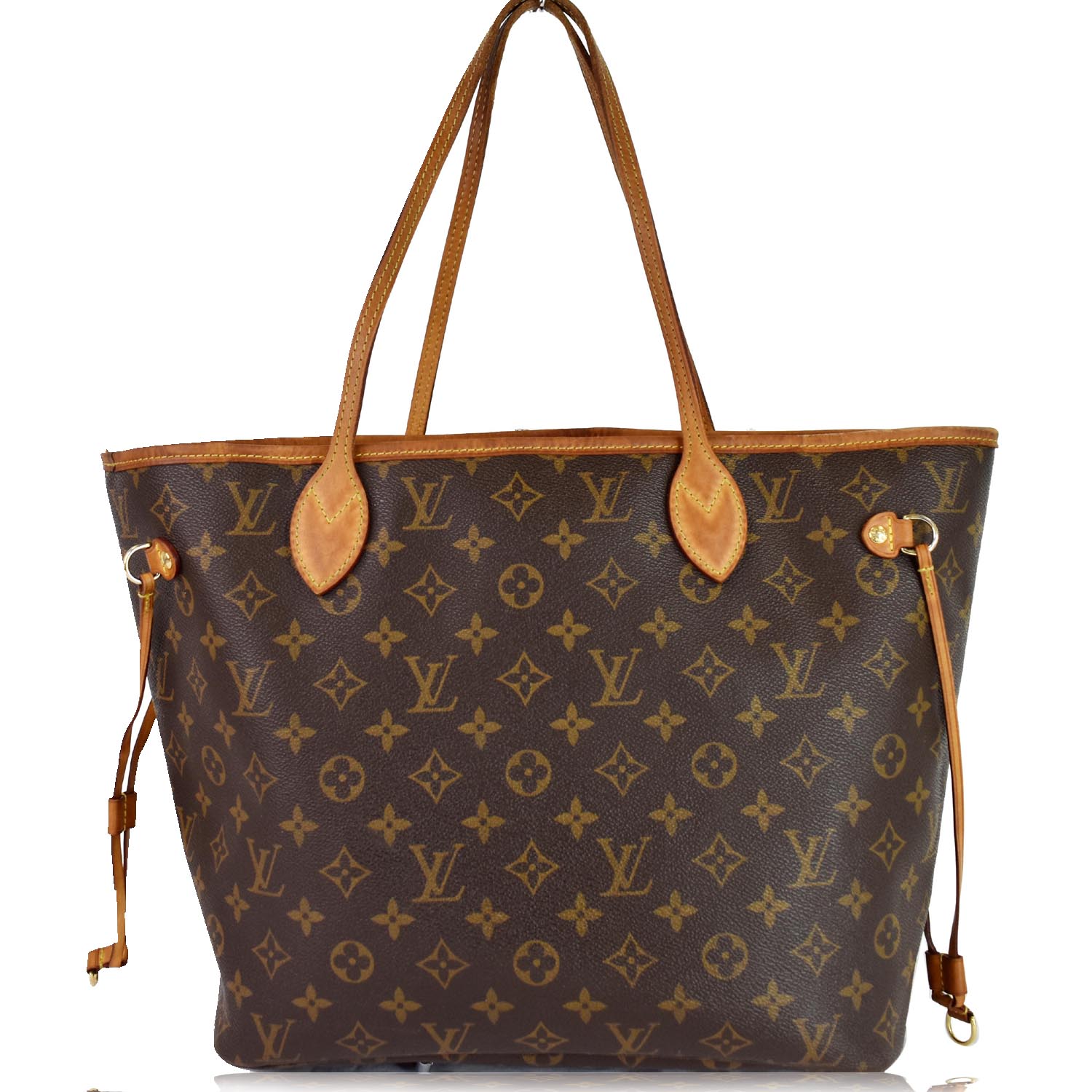 LOUIS VUITTON Neverfull MM Monogram Canvas Shoulder Bag Brown