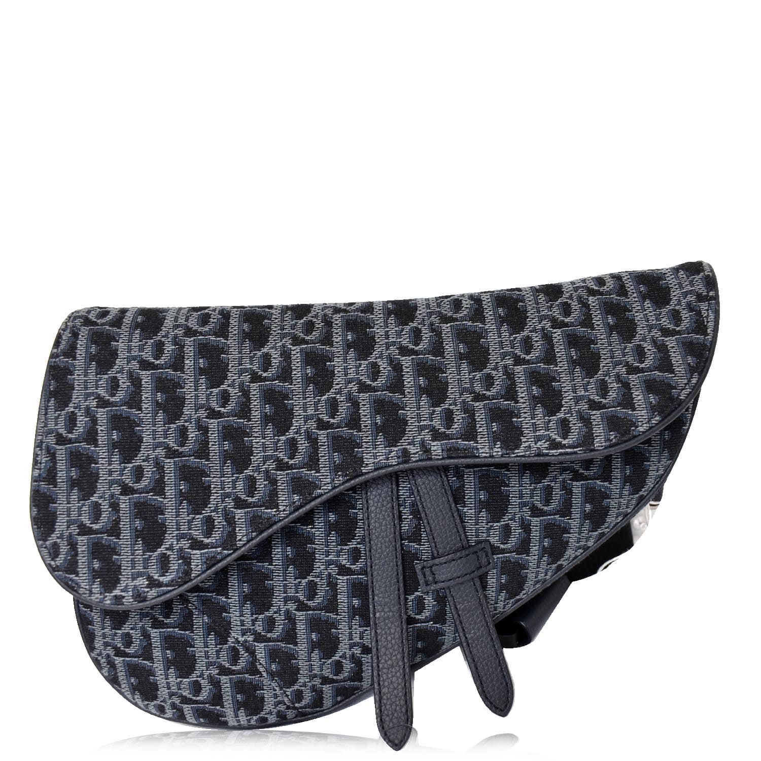 CHRISTIAN DIOR BLACK OBLIQUE SADDLE BAG – RDB