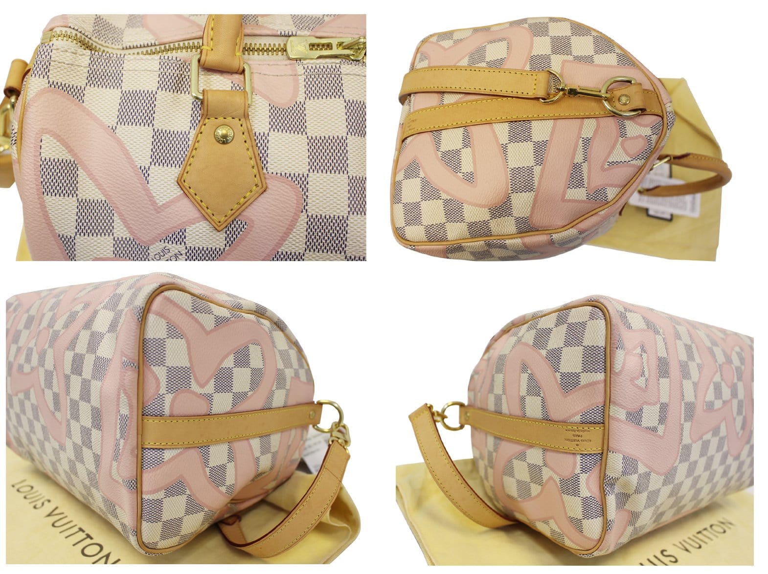 LOUIS VUITTON Damier Azur Tahitienne Speedy 30 Bandouliere Limited Edi