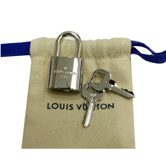 Louis Vuitton Padlock & 2 Keys Silver Bag Charm Num 453