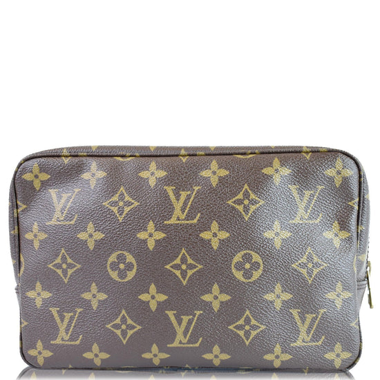 Auth Louis Vuitton Monogram Trousse Demi Ronde 23 Cosmetic Pouch M47520 LV  K0547