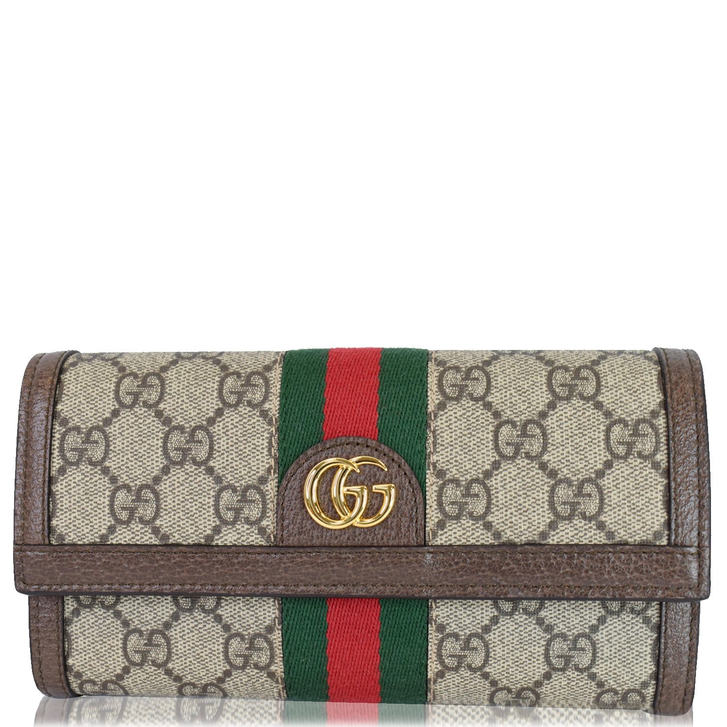 Gucci Supreme GG Canvas Floral Coin Wallet with Red Leather Trim 523155  8722