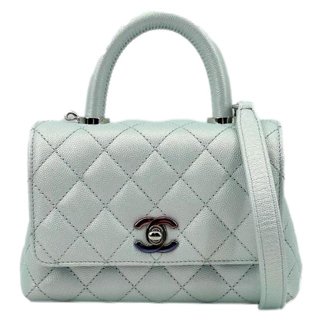 small flap bag with top handle chanel