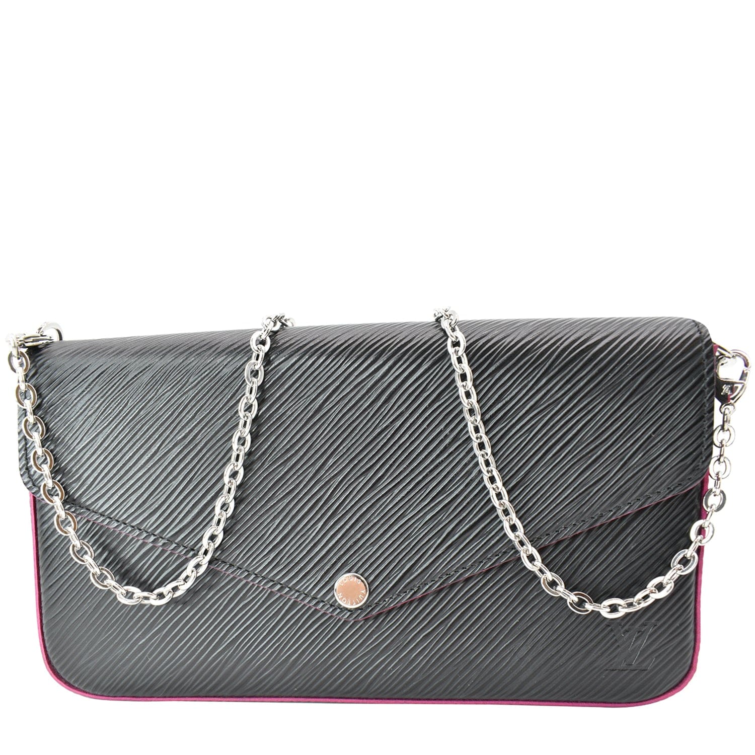 Louis Vuitton Epi Leather Felicie Pochette Chain Clutch Bag and