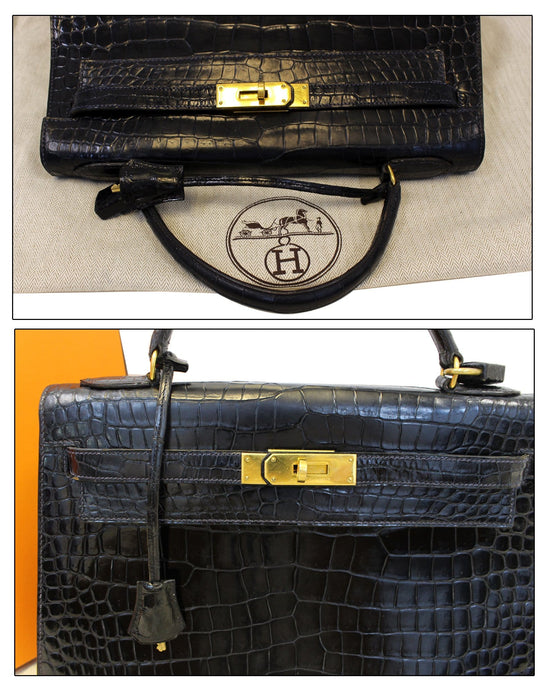 Hermès Kelly Bag 32 Croco Vintage - Comptoir Vintage