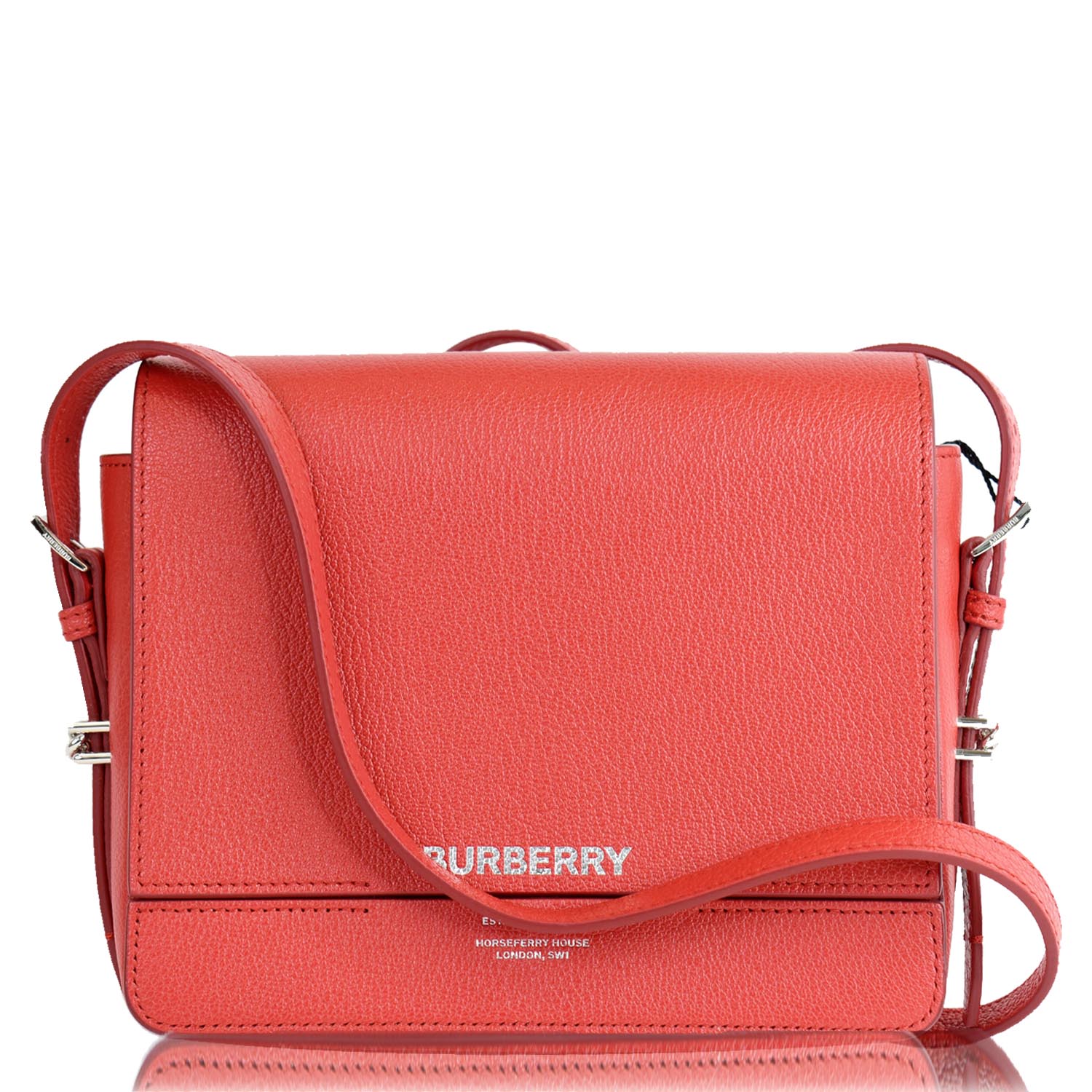 BURBERRY Small Leather Grace Bag Red Color - I-MAGAZINE Inc