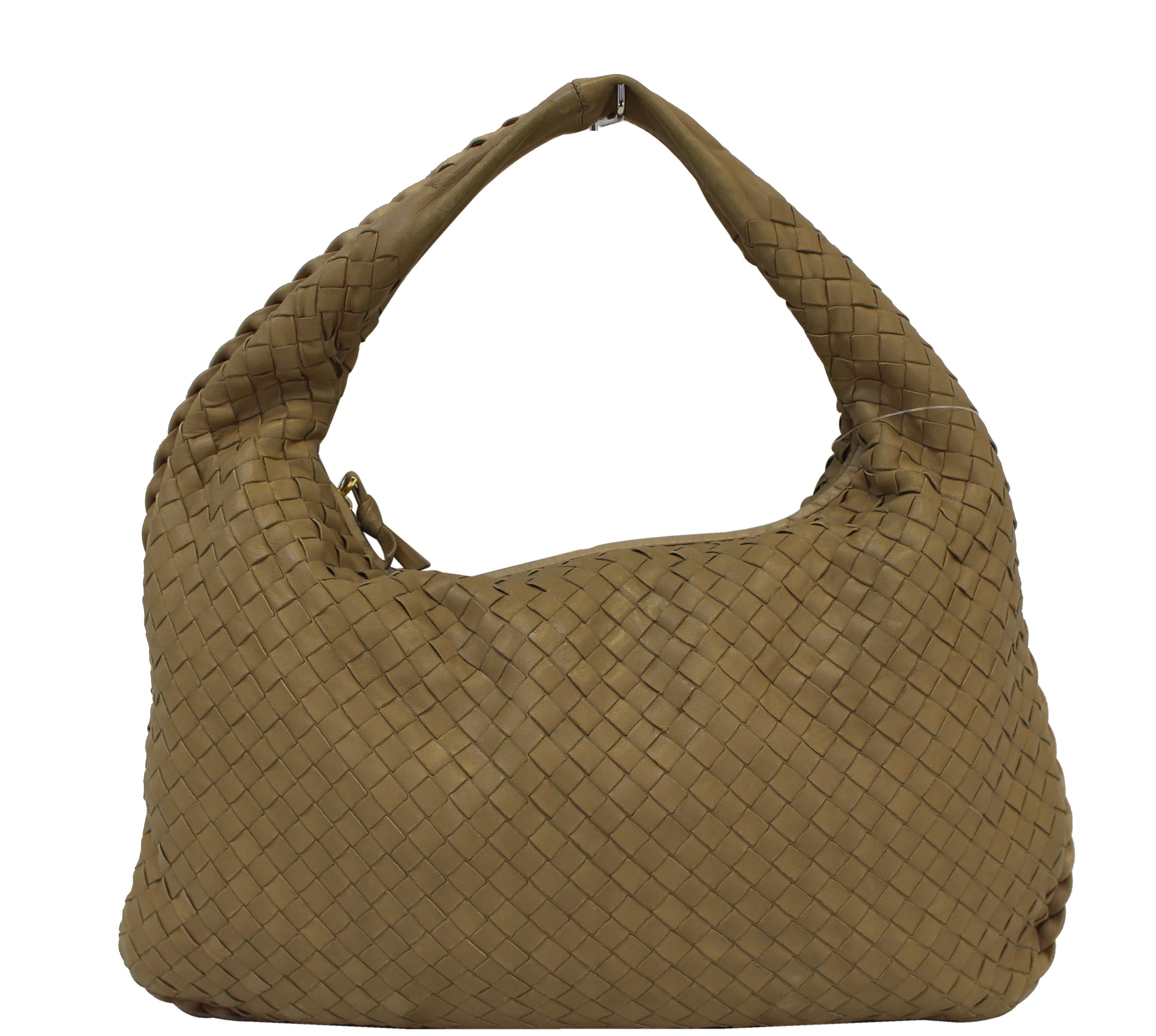 Bottega Venetta Hobo Bag Espresso Intrecciato Nappa Leather