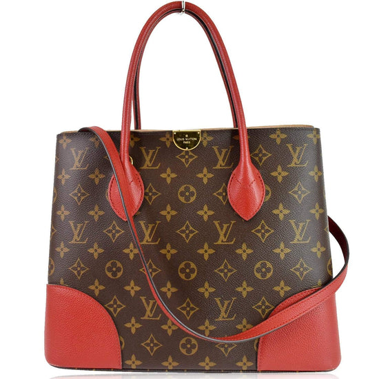 LOUIS VUITTON Flandrin Monogram Canvas Tote Shoulder Bag Brown