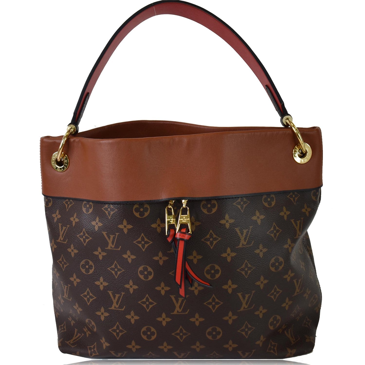 LOUIS VUITTON TUILERIES MONOGRAM CANVAS HOBO BAG CARAMEL-DD6017