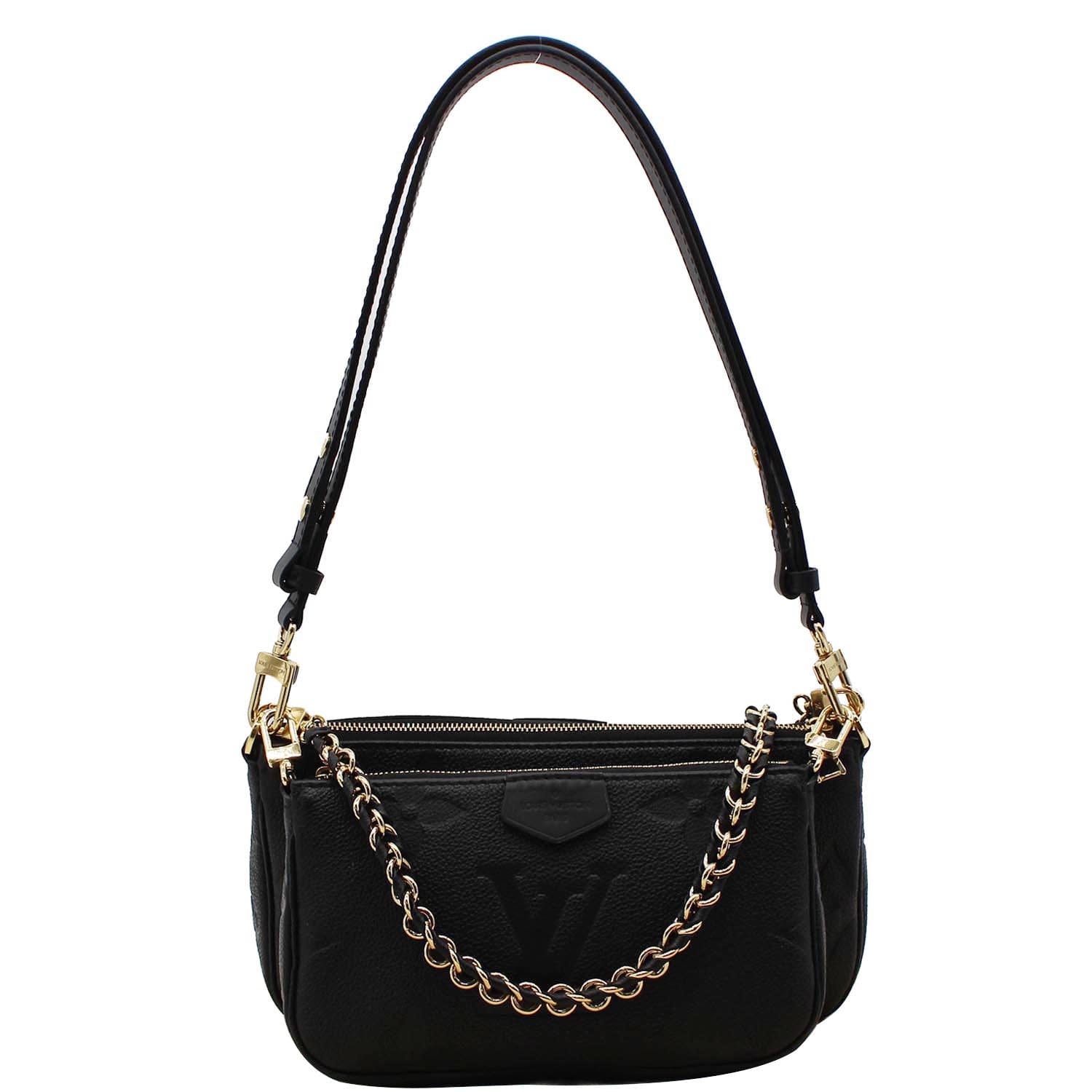 New Louis Vuitton Black Leather Multi Pochette Bag For Sale at 1stDibs