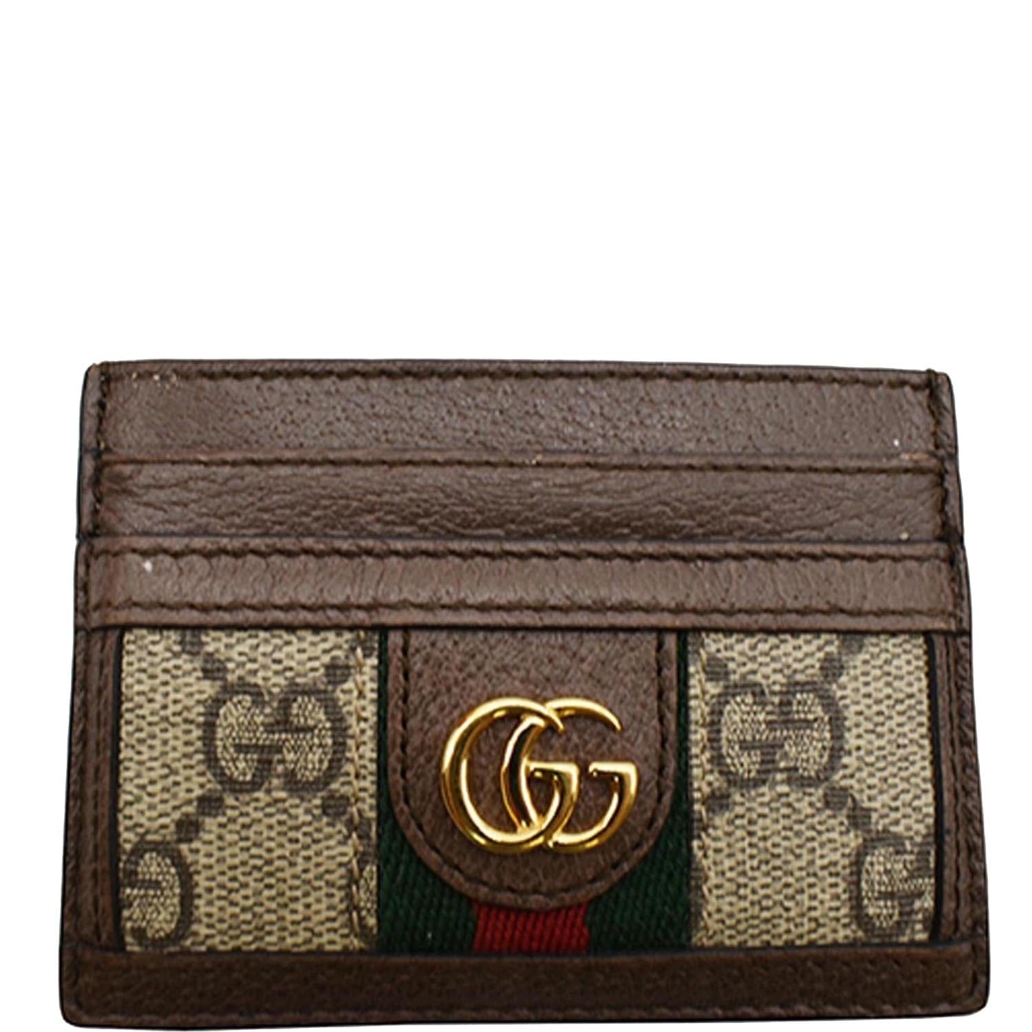 Brown Ophidia GG-Supreme canvas key case, Gucci