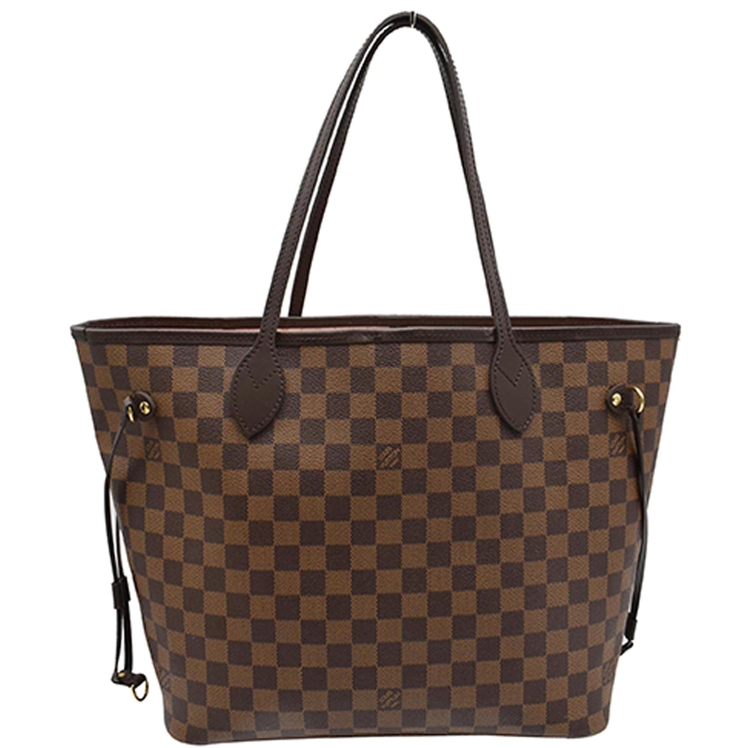 Louis Vuitton Pochette Damier Ebene MM/GM Rose Ballerine Lining in Coated  Canvas with Gold-tone - US