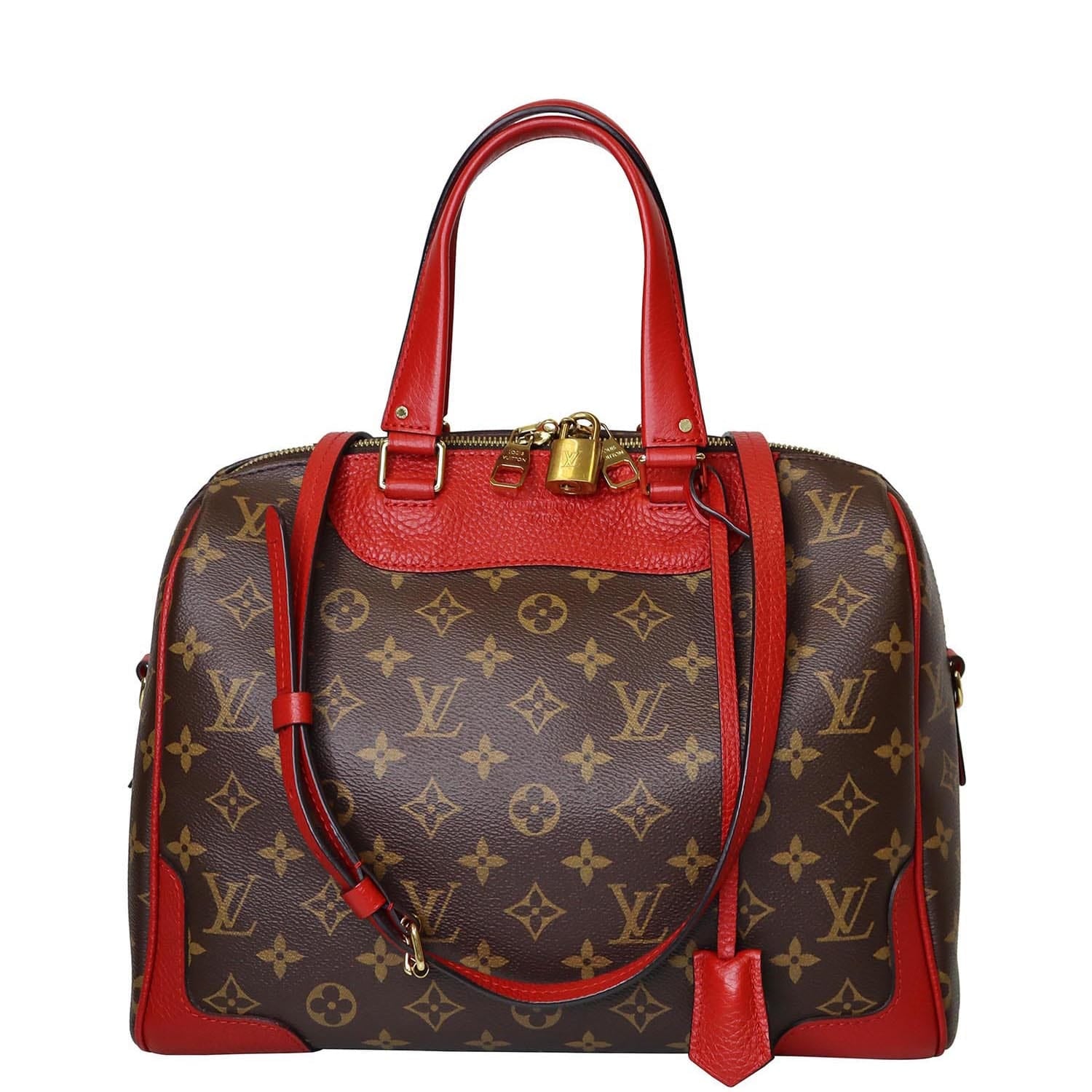 Louis Vuitton Retiro NM Monogram Canvas 2way Shoulder Bag Red